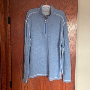 NWOT Tommy Bahama Light Blue Quarter Zip Pullover